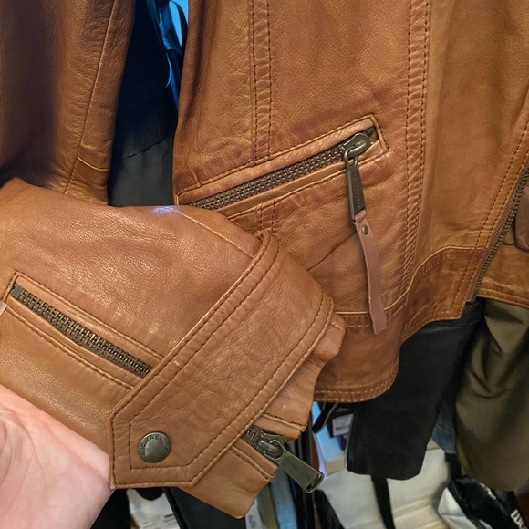 Michael Kors Brown Leather Jacket - New Without Tags - Picture 3 of 6